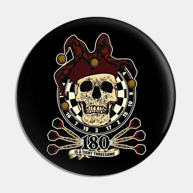 Darts skull dartboard team player Crew throw gift Pin by MrTeee