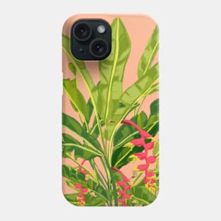 Birds of paradise Heliconia Phone Case