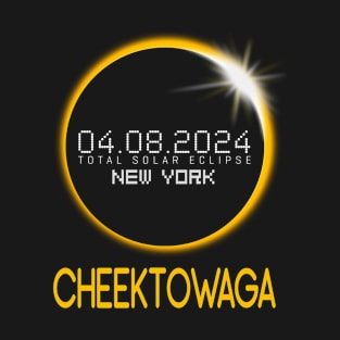 CHEEKTOWAGA New York Total Solar Eclipse April 8 2024 T-Shirt