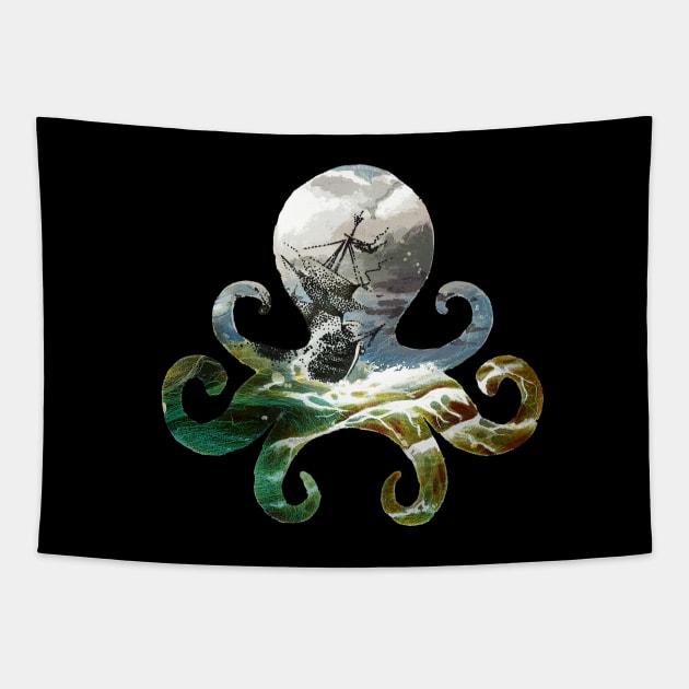 Octopus Sea Tapestry by IvanJoh