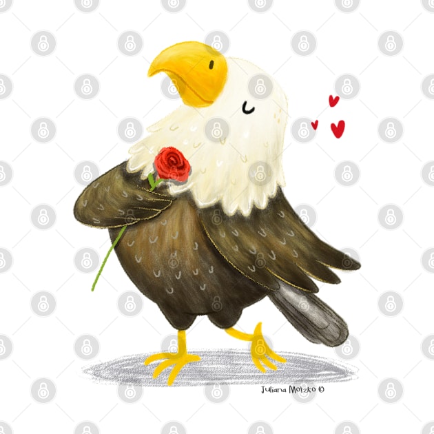 Bald Eagle Bird in love by julianamotzko