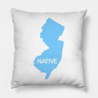 New Jersey Native NJ Blue Pillow