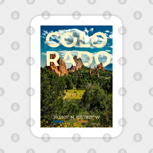 Colorado Travel Poster Magnet by mardavemardave