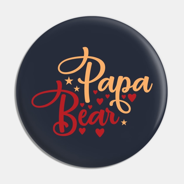 Papa bear Pin by TeeValley