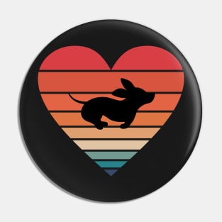 Dachshund Heart Pin