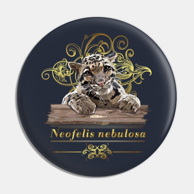 clouded leopard Pin by obscurite