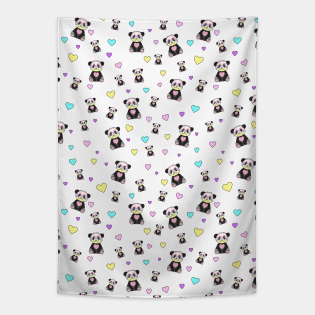 Panda Bears Tapestry by SartorisArt1