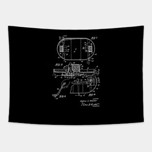 Hockey Game Board Vintage Patent Drawing Tapestry