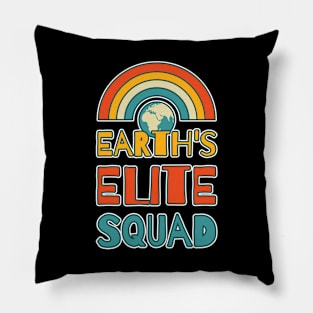 Earth's (Kids) Elite Squad Retro Pillow