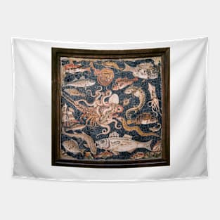 Roman seafood mosaic (C003/6746) Tapestry