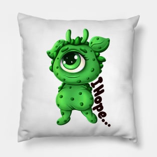 Cute Thoughtful Little Monster Pillow