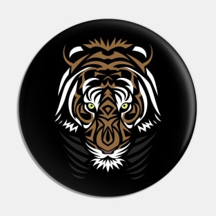 Tribal Tiger Face Pin