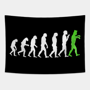 Funny Evolution Theory Zombie Humor Tapestry