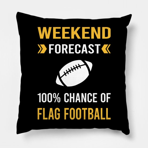 Weekend Forecast Flag Football Pillow by Good Day