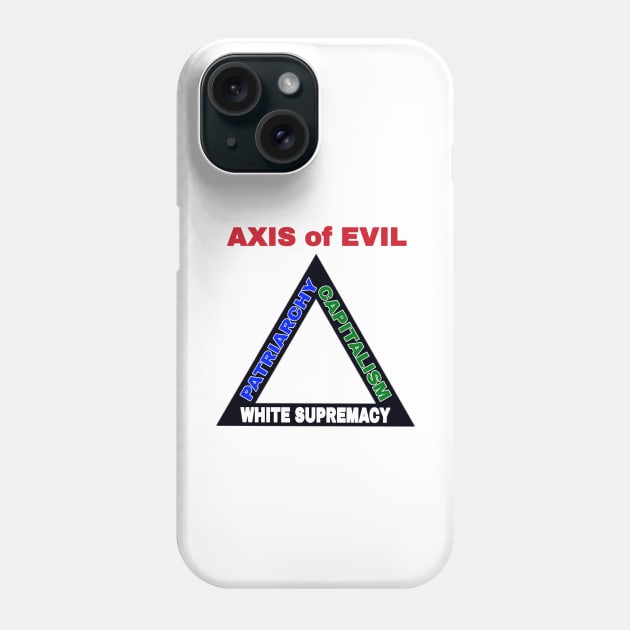 The AXIS of EVIL - White Supremacy - Patriarchy - Capitalism - Front Phone Case by SubversiveWare