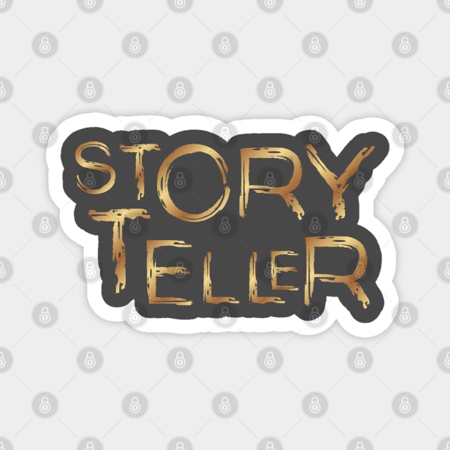 Storyteller Gold 2 Magnet by PetraKDesigns