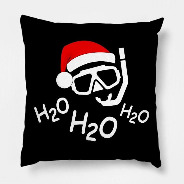 Scuba Diving Christmas / Scuba H2o H2o H2o Pillow by Stoney09