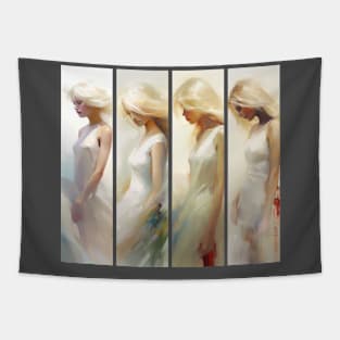 Beautiful blondes Artificial Art Tapestry