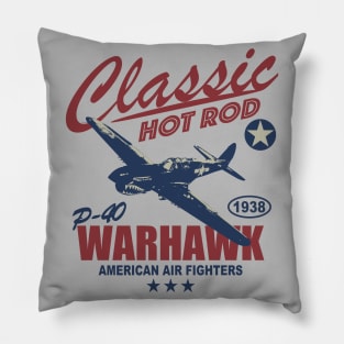 P-40 Warhawk Classic Hot Rod Pillow