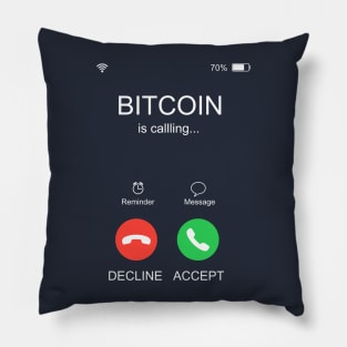 Funny Bitcoin is Calling Pillow