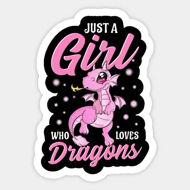 Just A Girl Who Loves Dragons Funny T-Shirt For Women With Cool