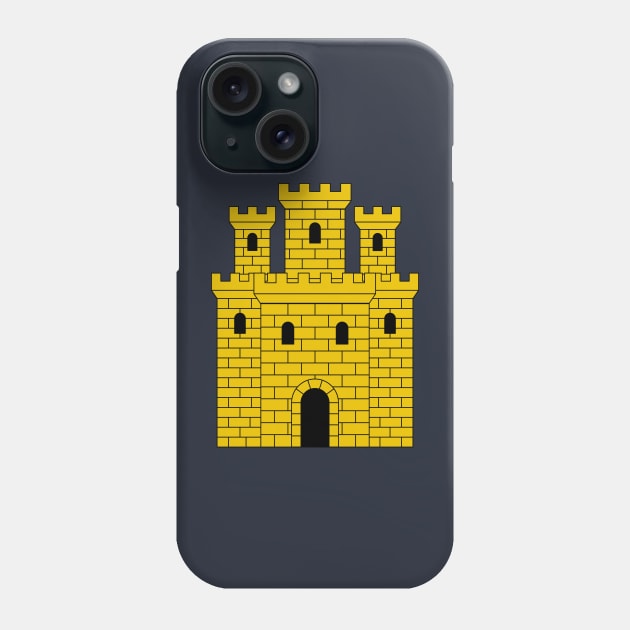 Golden heraldic castle Phone Case by PabloDeChenez