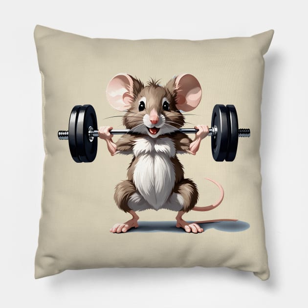 Gym Mouse Pillow by FabrizioX