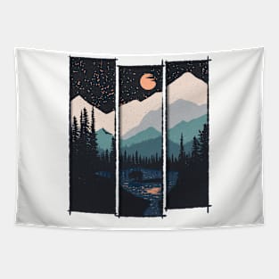 Orange Moon Tapestry