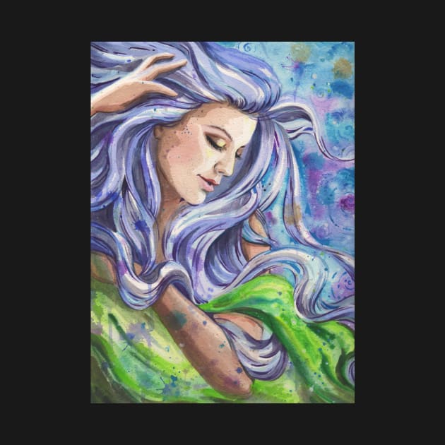 Watercolor Woman Flow by justteejay