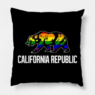 Bear California Flag Republic LGBTQ Pillow