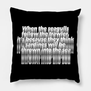 Eric Cantona Classic Seagulls Typographic Quote Tribute Pillow