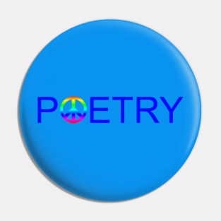 Peace Poetry Pin