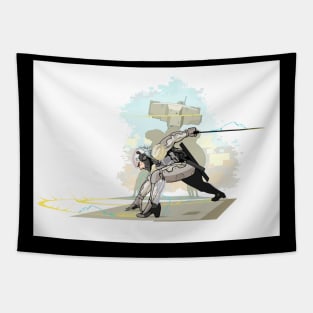 MGS4 Raiden vs Gekko Tapestry