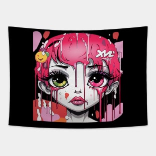 Sad Anime Girl Tapestry