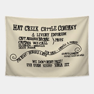 Hat Creek Cattle Company Sign Tapestry