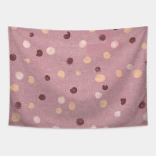 Soft pink polka dot pattern Tapestry