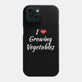 I Love Growing Vegetables Cute Red Heart / Heartbeat Phone Case