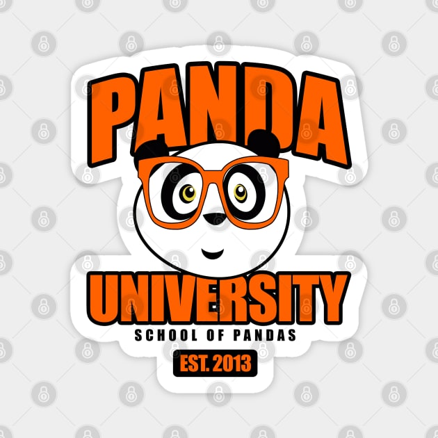 Panda University - Orange Magnet by adamzworld