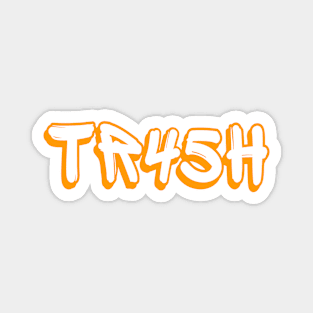 tR45h - Orange and White - Front Magnet