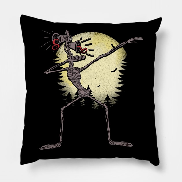 Funny dabbing Siren Head halloween meme full moon gifts Pillow by opippi