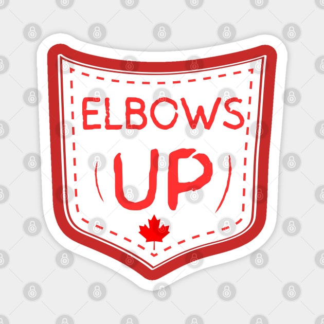 Elbows-Up Magnet by Creatifly Graphic Tees