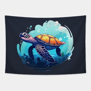 Blue turtle Tapestry