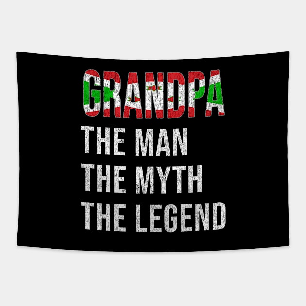 Grand Father Burundian Grandpa The Man The Myth The Legend - Gift for Burundian Dad With Roots From  Burundi Tapestry by Country Flags