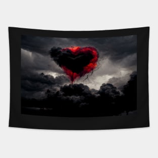 Broken Heart in the Clouds /  Broken Hearts Unwind Designs Tapestry