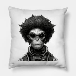 Afro Space Monkey Pillow