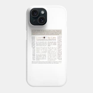 Live not by Lies Alexander Solzhenitsyn Phone Case