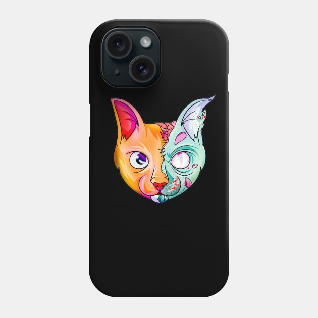 Undead Kitty Cat Zombie Phone Case by Trendy Black Sheep