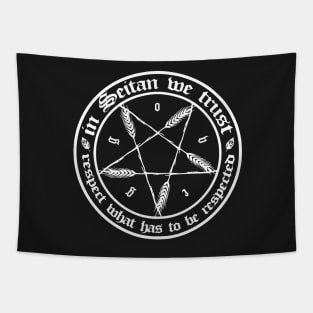 In Seitan We Trust Tapestry