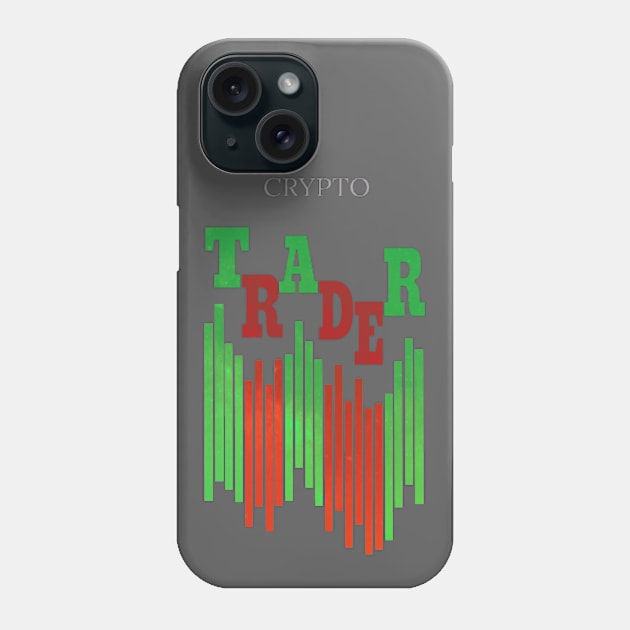 CRYPTO TRADER (CLEAN) / GREY Phone Case by Bluespider