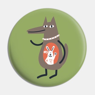 Wolf Yummie Bunny Pin